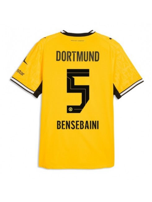 Moški Nogometna dresi replika Borussia Dortmund Ramy Bensebaini #5 Domači 2026-27 Kratek rokav Moški Nogometna dresi replika Borussia Dortmund Ramy Bensebaini #5 Domači 2026-27 Kratek rokav